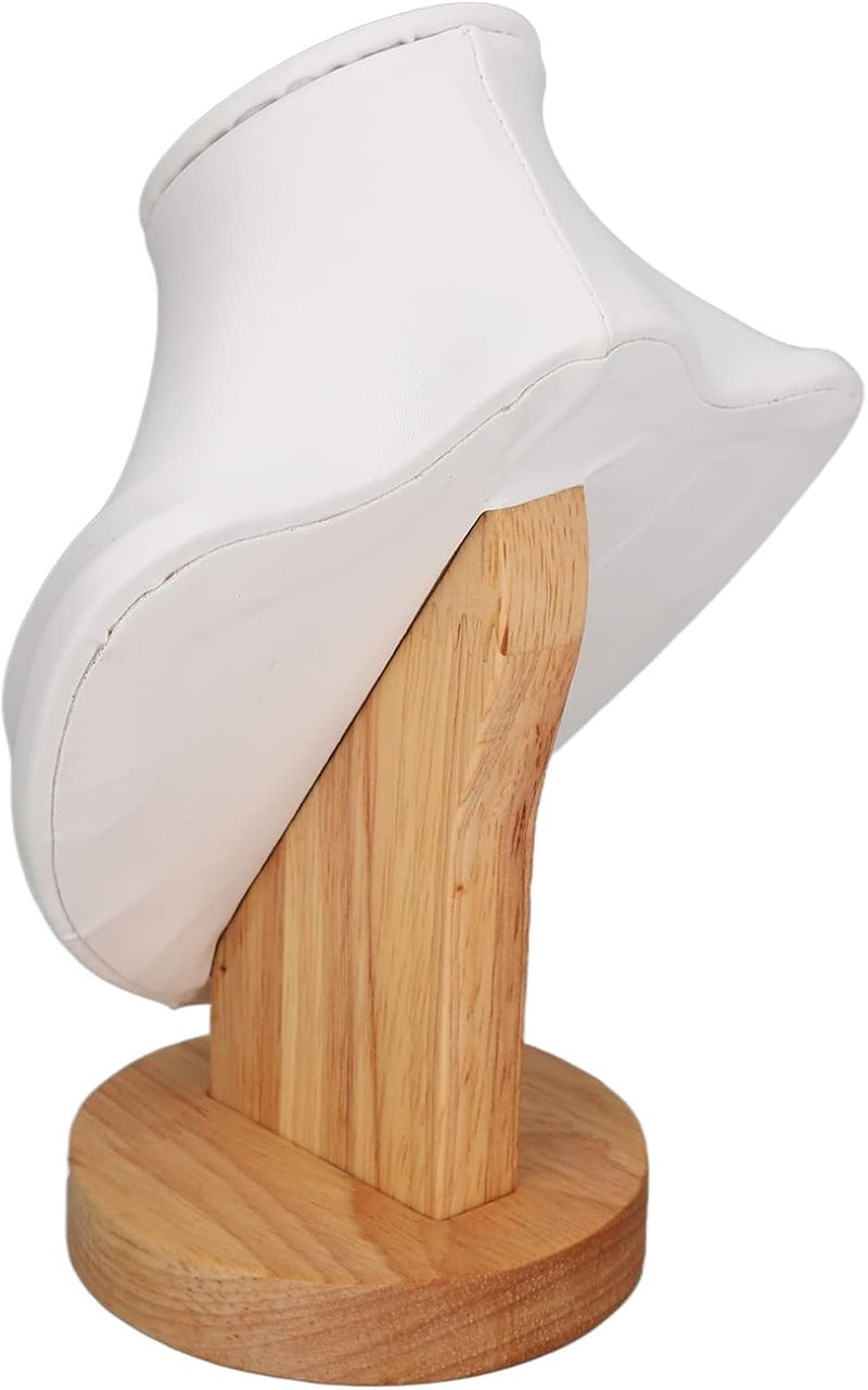woobles Necklace stand, PU leather necklace display stand for jewelry White - Image 3